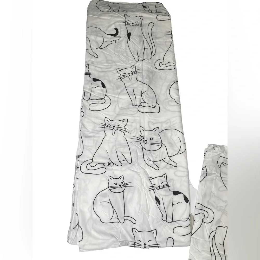 YZZ COLLECTION White & Black Cat Kitten 3 Piece Duvet & Pillow Case Bedding Set